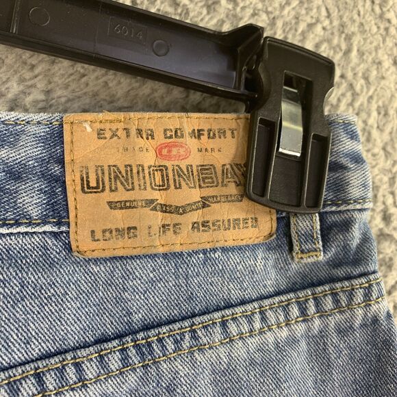 Y2K Baggy Jeans Union Bay Womens High Waist Straight Jrs 5 Vtg 90s Cotton - Picture 8 of 15